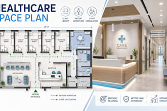 design healthcare space plans, clinic layouts and patient workflow planning