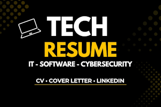 write an ats tech resume CV for IT software and cybersecurity jobs
