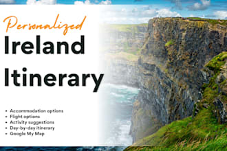 create a custom ireland travel itinerary based on your travel style