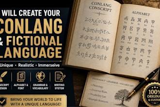 create your conlang, conscript, realistic fictional language