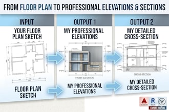 draw professional 2d exterior elevations