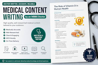 accurate medical and healthcare content as an mbbs doctor