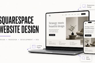 develop,redesign squarespace website for businesses,squarespace landing page,SEO