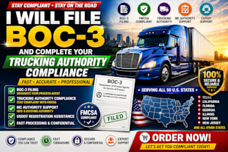 file boc3 and complete your trucking authority compliance