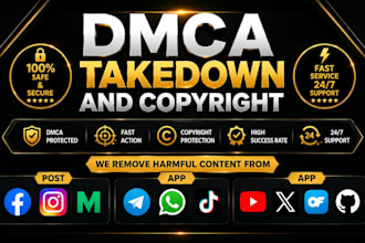 send dmca takedown notices for copyright infringement content