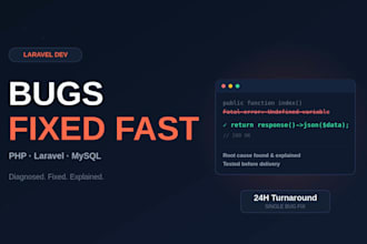 fix laravel bugs, errors and exceptions fast