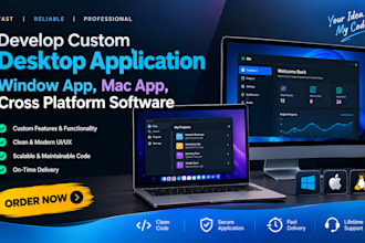 develop custom desktop application, window app, mac app, cross platform software