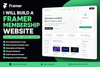 build a framer membership website with login and gated content