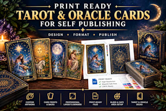 create print ready tarot and oracle cards for self publishing