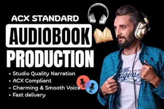 help author narrate a compelling male audiobook voice over for acx and audible