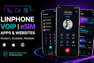 build or rebrand your linphone app, voip softphone app, esim app, esim websites
