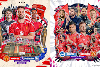 design amazing matchday poster for your club