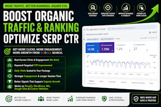 boost organic website traffic, improve google ranking optimize serp CTR