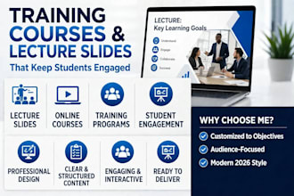 design training course and lecture slides that engage