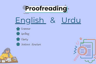 proofread and edit english and urdu documents