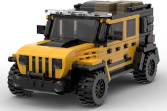 do 3d lego design,3d lego model,lego technic car,bus,bike with pdf instruction