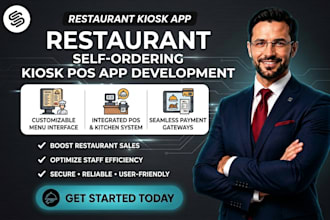 develop a restaurant self ordering kiosk pos app
