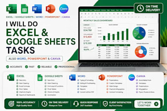 create and format excel spread sheets and google sheets