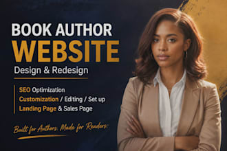 design author book website, ebook website, wix website, author website redesign