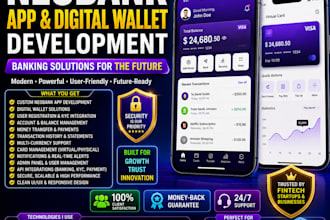 develop a custom neobank app digital wallet and banking platform