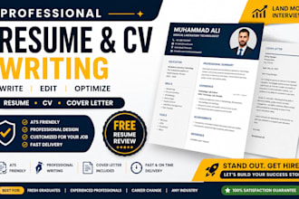 professionally write and edit resumes, cvs andcover letters