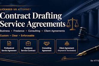 draft a custom freelance service contract for clients and contractors