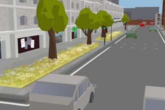 create 3d low poly environment in ps1 ps2 style