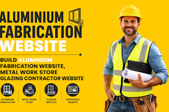 build aluminium fabrication website, metal work store glazing contractor website