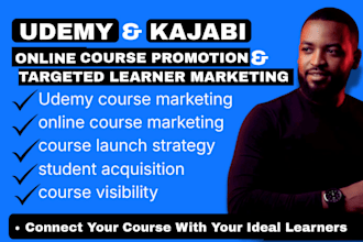 promote your udemy or kajabi online course to targeted learners