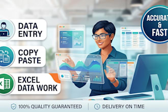 do accurate data entry, copy paste, and excel data entry