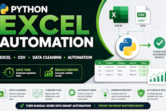automate excel and CSV tasks using python
