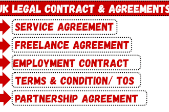 draft or review UK legal contracts and agreements