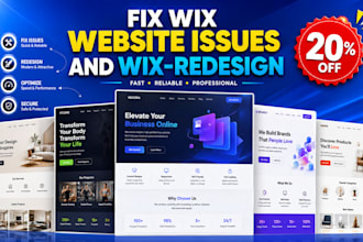 fix wix website issues, wix development, wix redesign, wix website redesign edit