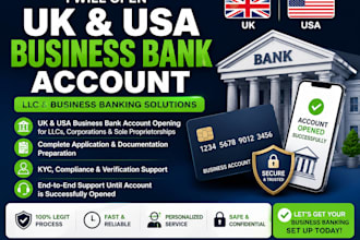 do llc bank account creation uk bank account creation USA bank account creation