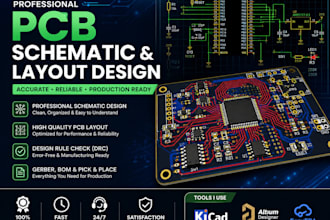 design custom pcb circuit schematic and layout