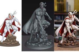 convert 2d to 3d printable model, sketch to 3d, 3d sculpting, and image to stl