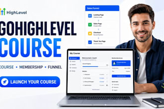 setup gohighlevel online course ghl membership site gohighlevel funnel ghl a2p