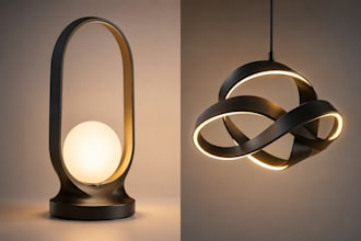 design lamps, led lights, lighting sculptures and manufacturable products