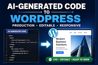 convert your ai generated website to wordpress
