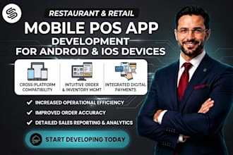 develop a mobile pos app for android and ios devices