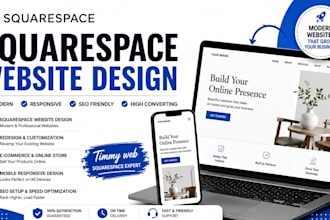 create squarespace websites for businesses and redesign existing squarespace web