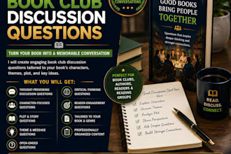 create engaging book club discussion questions for your book