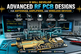 develop advanced rf pcb designs for antennas, amplifiers, and wireless devices