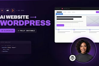 convert your ai or HTML or figma website to wordpress with elementor