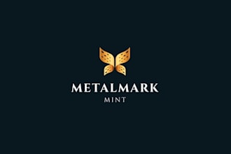 design metal mark mint precious metal art logo