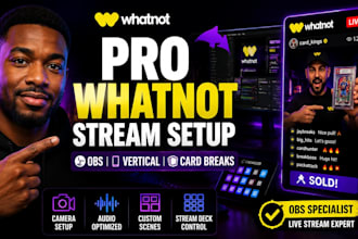 setup obs studio for whatnot vertical streams, live auction and card breaks