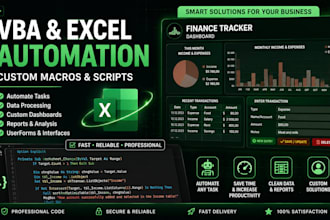 write professional vba macros and access excel automation scripts