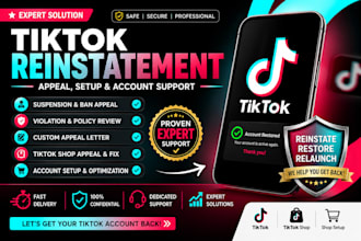 help you with tiktok shop reinstatement and appeal