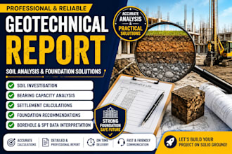 prepare geotechnical report and soil bearing capacity analysis