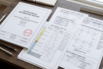 prepare geotechnical report and soil bearing capacity analysis